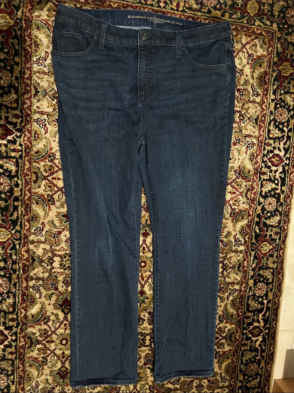 Chico's So Slimming Girlfriend Slim Leg Jeans Size 14R Chico’s 2.5R
